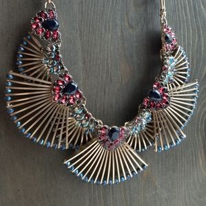 Badgely Mischka NWT Art Deco FanStatement Necklace